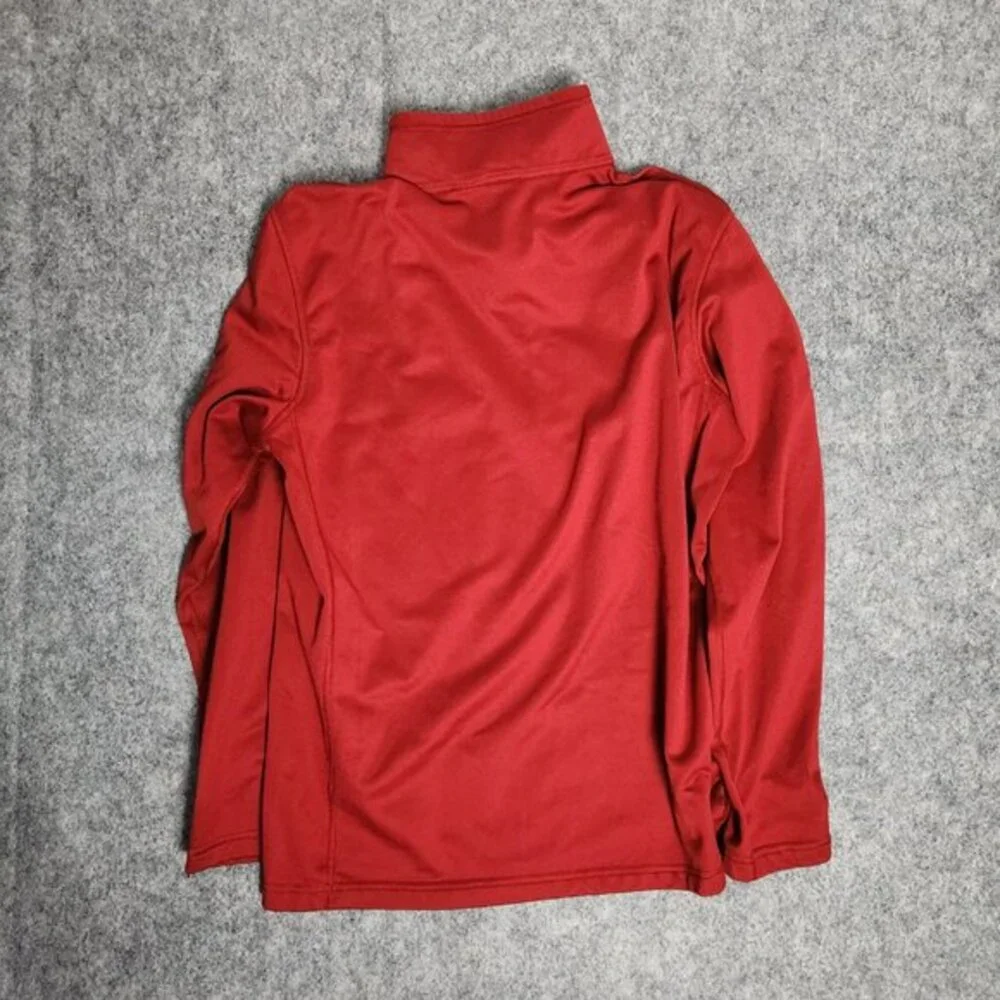 The North Face Sweatshirt Men L Red Quarter Zip Long Sleeve Pullover Activewear‎